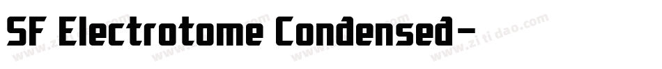 SF Electrotome Condensed字体转换